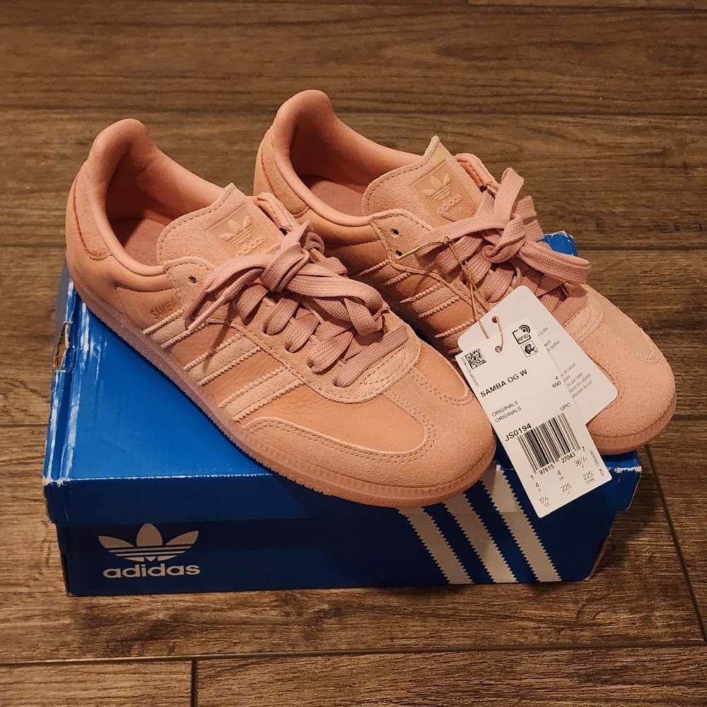New Adidas Samba OG Wonder Mauve Pink JS0194 Women's Size 5.5 Streetwear Casual